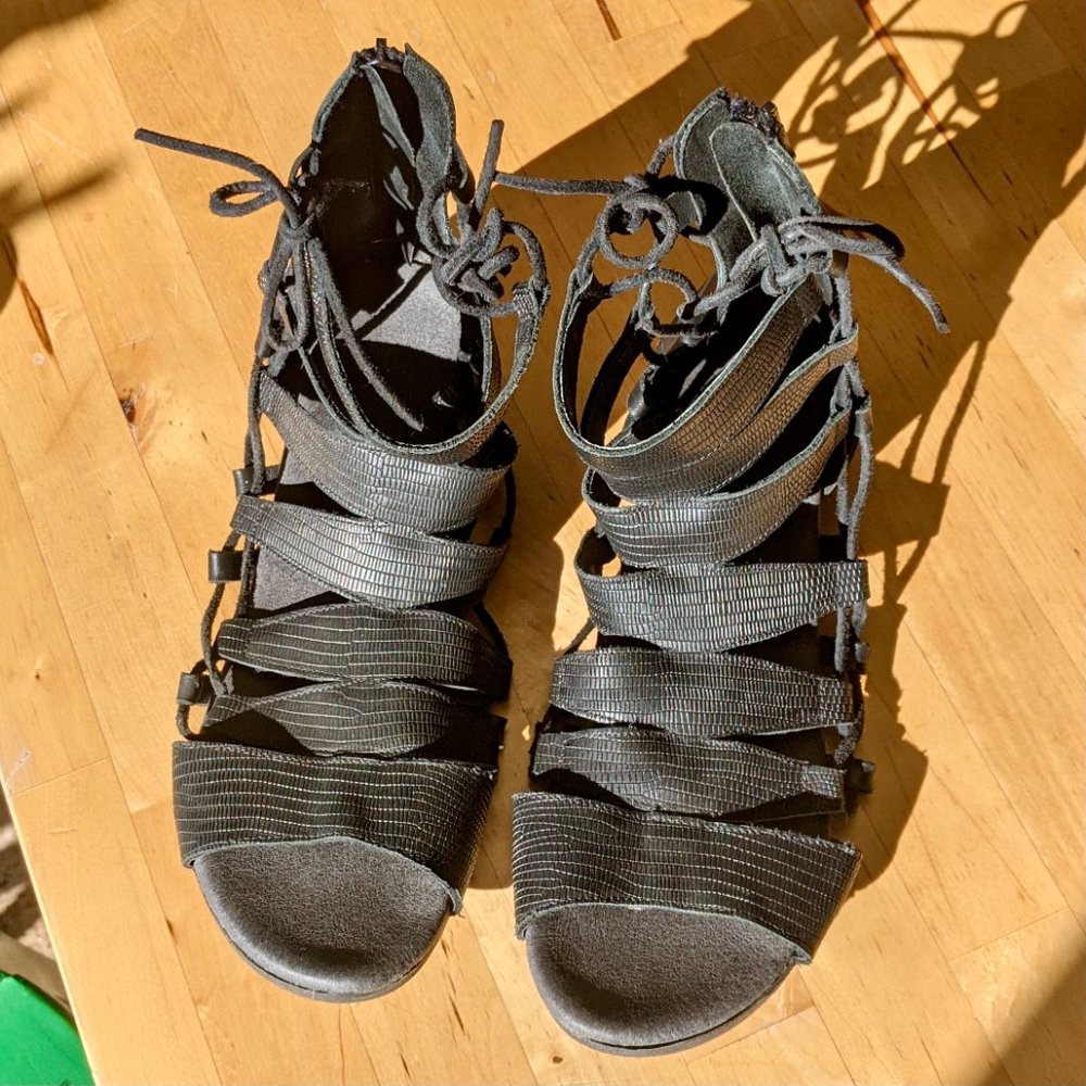 Unique Textured Gladiator Sandals